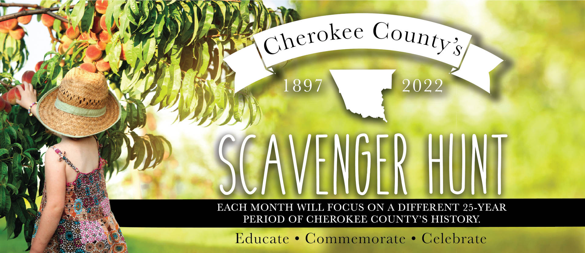 Cherokee County 125th Birthday Scavenger Hunt banner